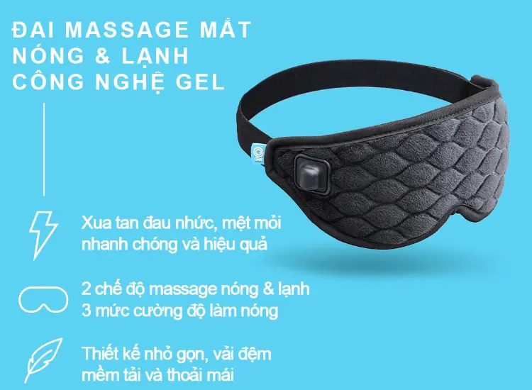 Máy massage mắt HP-G42AJ công nghệ Gel nóng lạnh Máy massage mắt HP-G42AJ công nghệ Gel nóng lạnh