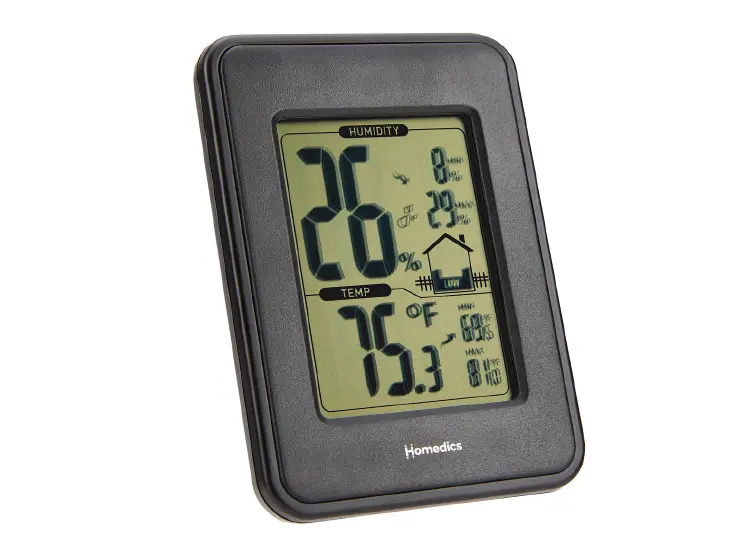 Nhiệt ẩm kế điện tử UHE-HM100 HoMedics Nhiệt ẩm kế điện tử UHE-HM100 HoMedics